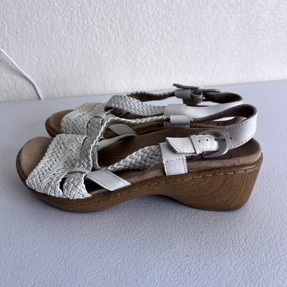 KLOGS white braided sandals clogs size 6.5 - Picture 4 of 6